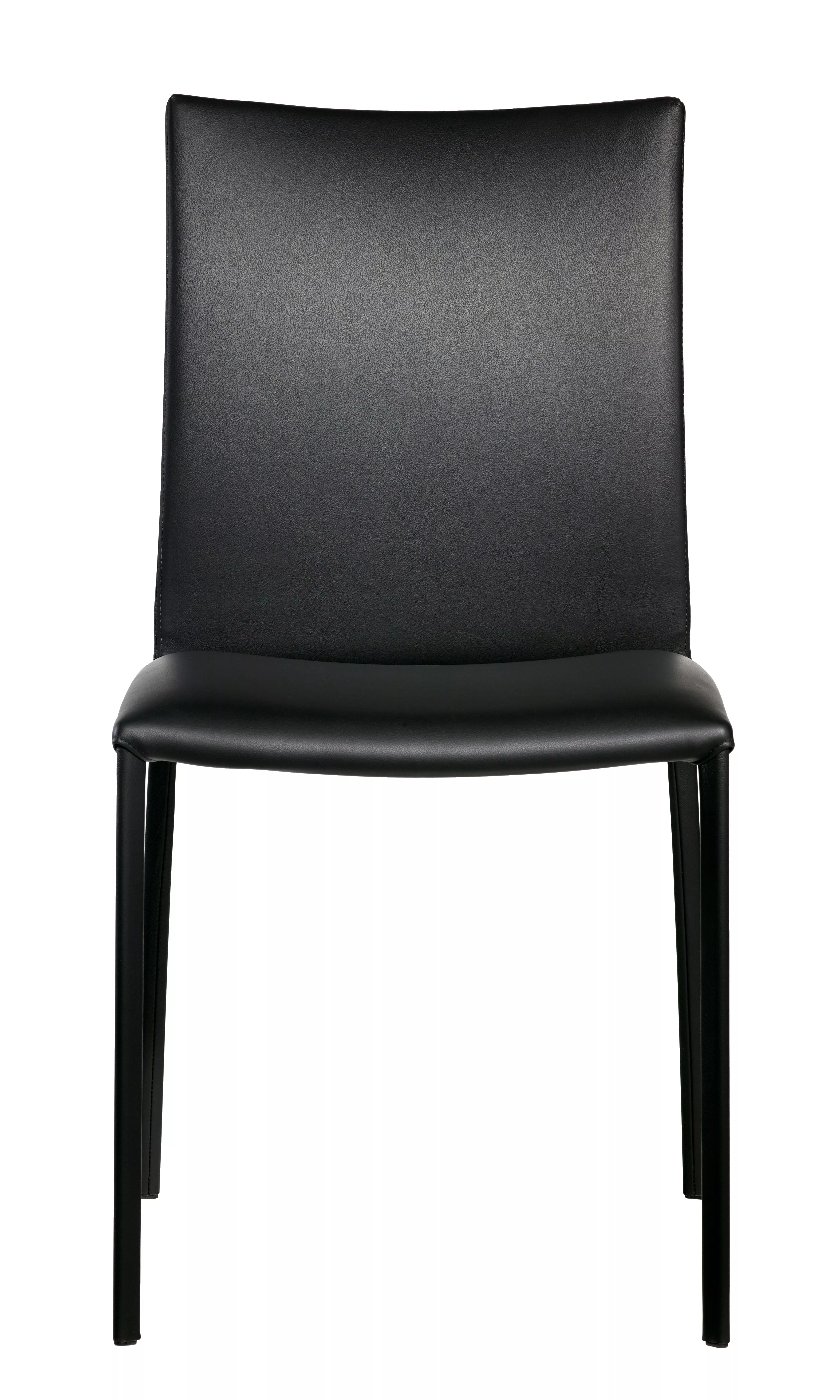 DRAENERT Nobile Soft X ohne Armlehne in schwarzem Leder vor weißem Hintergrund