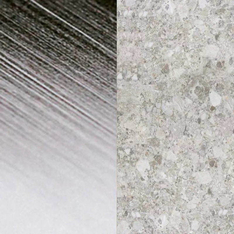 Edelstahl elektropol. / Keramik Ceppo Dolomitica