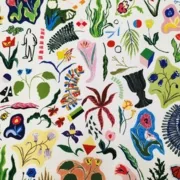 icona flowers Bianco