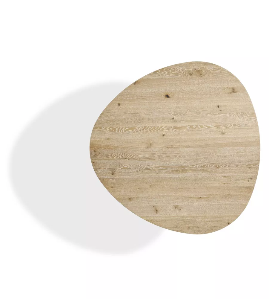 Draenert Trilope Tischplatte aus hellem Holz ohne Hintergrund