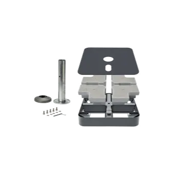 Rollensockelrahmen M4, 90/120kg anthrazit inkl. Gewichte-Set, Decorplatte anthrazit & Standrohr M4