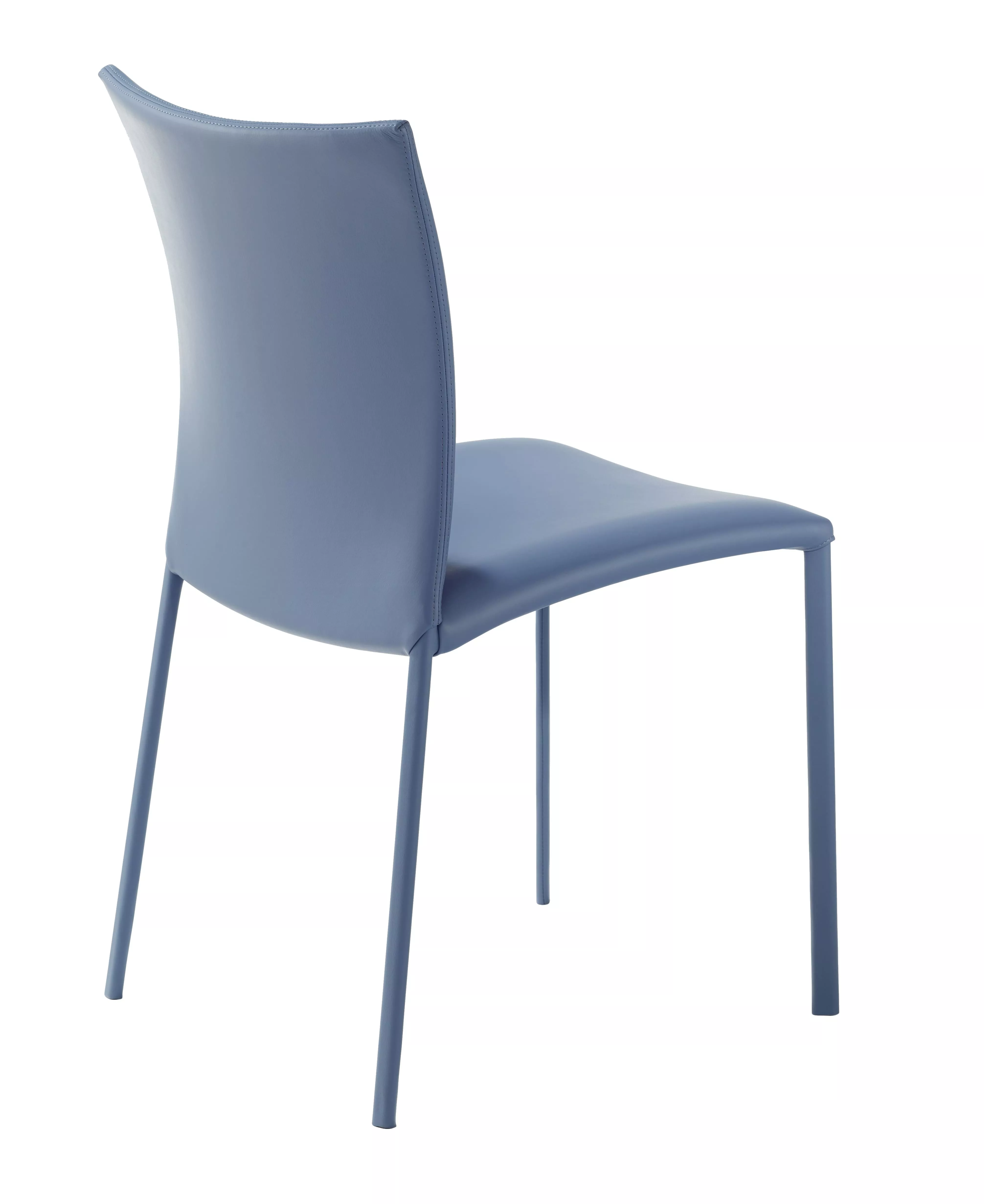 DRAENERT Nobile Soft ohne Armlehne in Blau Seitenansicht auf weißem Hintergrund