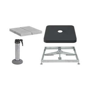Sockelrahmen M4, 120kg inkl. Standrohr M4 anthrazit, Platten 8xBeton & Abdeckung anthrazit