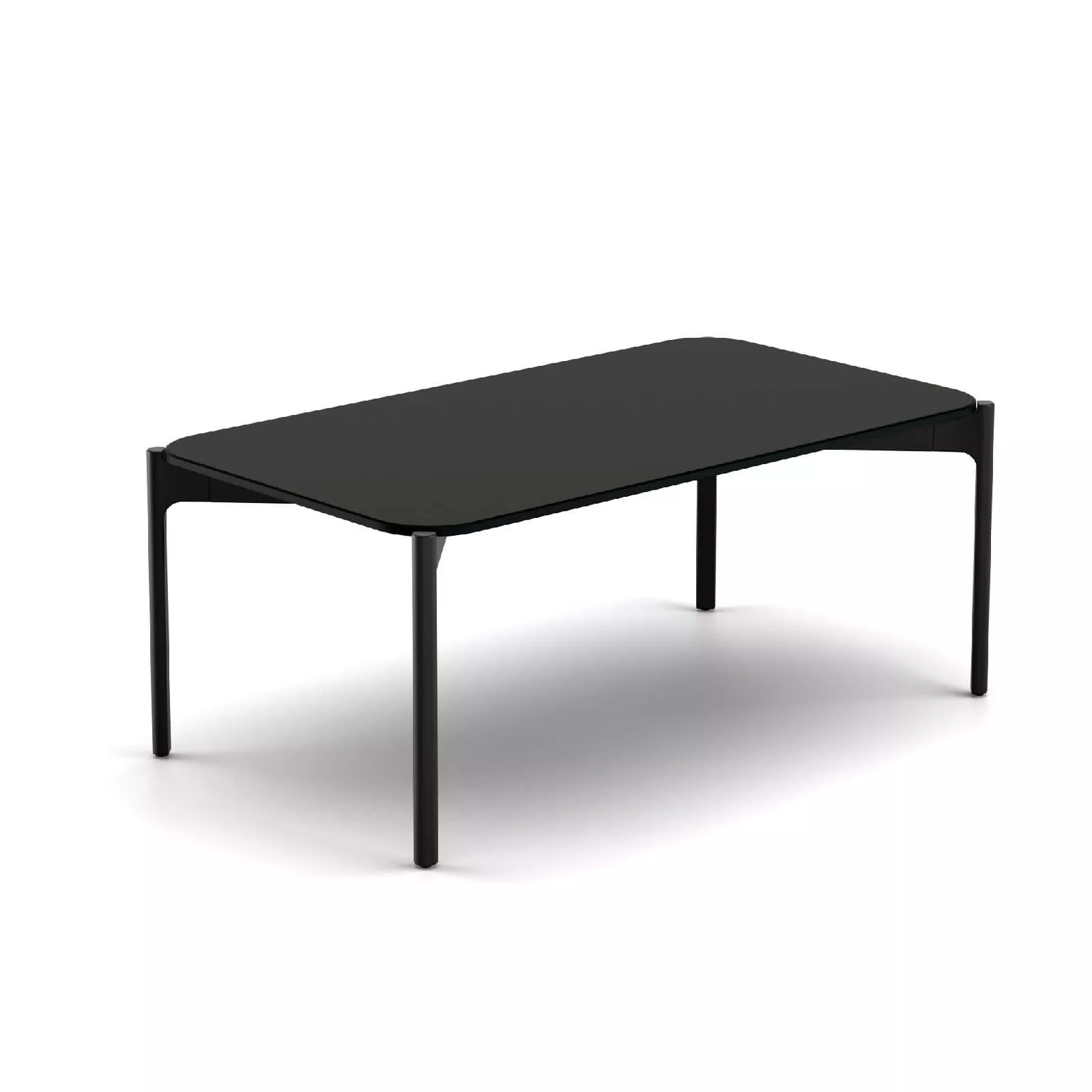 Dedon Izon Kaffeetisch 90 x 50 cm in Schwarz ohne Hintergrund