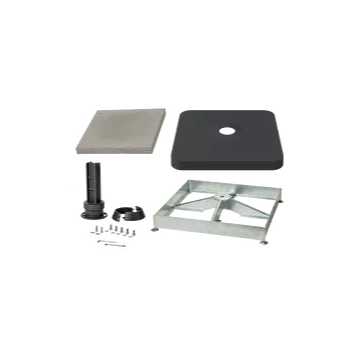 Sockelrahmen M4, 180kg inkl. Platten-Set 12 x Beton & Standfuss anthrazit & Abd