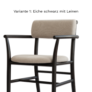 V1: Eiche schwarz/Leinen