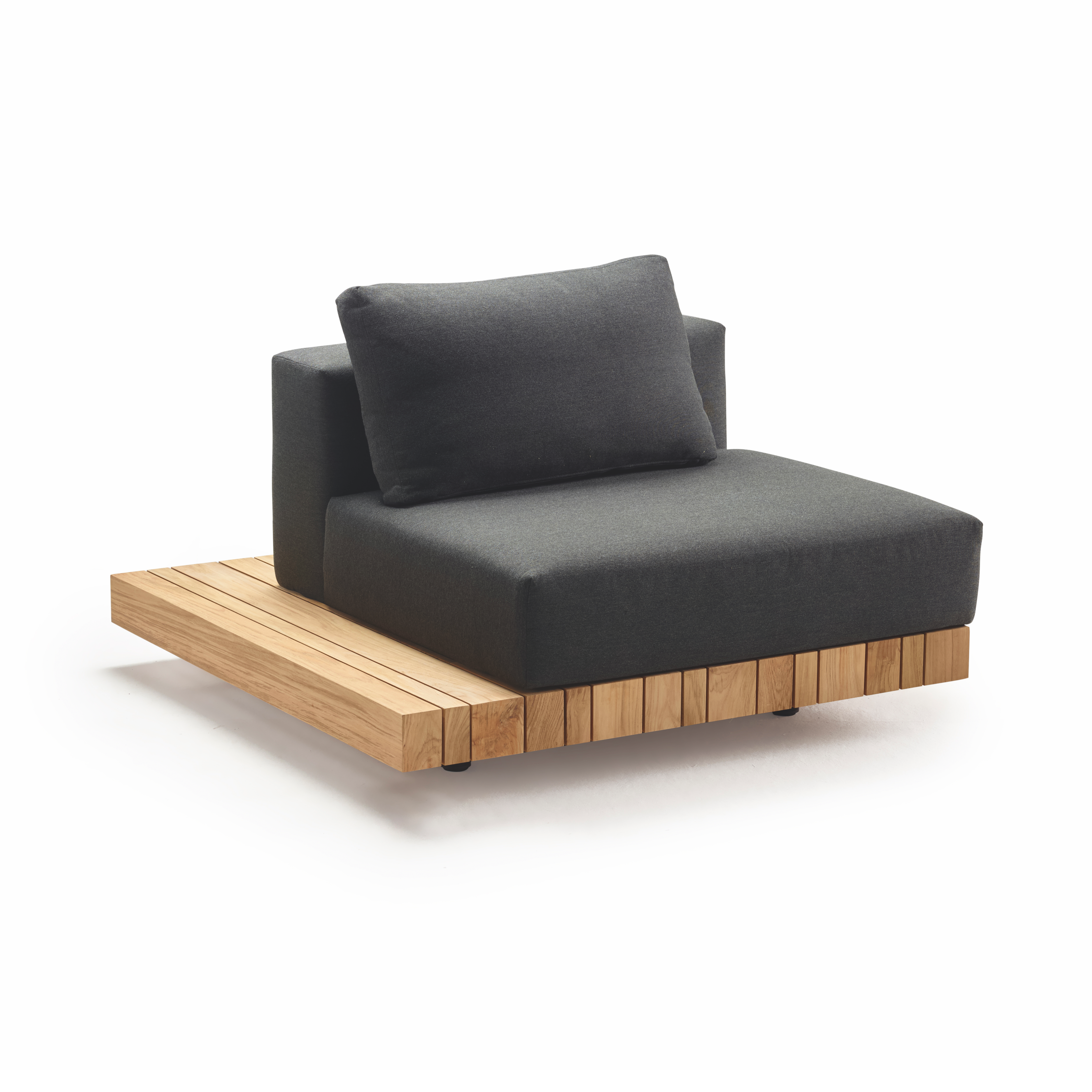 Solpuri PLATEAU L Modul Sitz/Rücken + Seitentisch Teak