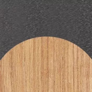 Textured matt Carbon - Natural teak