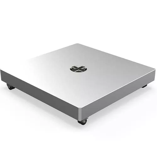 Fliesenfuß mit Rollen und Alu-Abdeckung (ohne Fliesen)