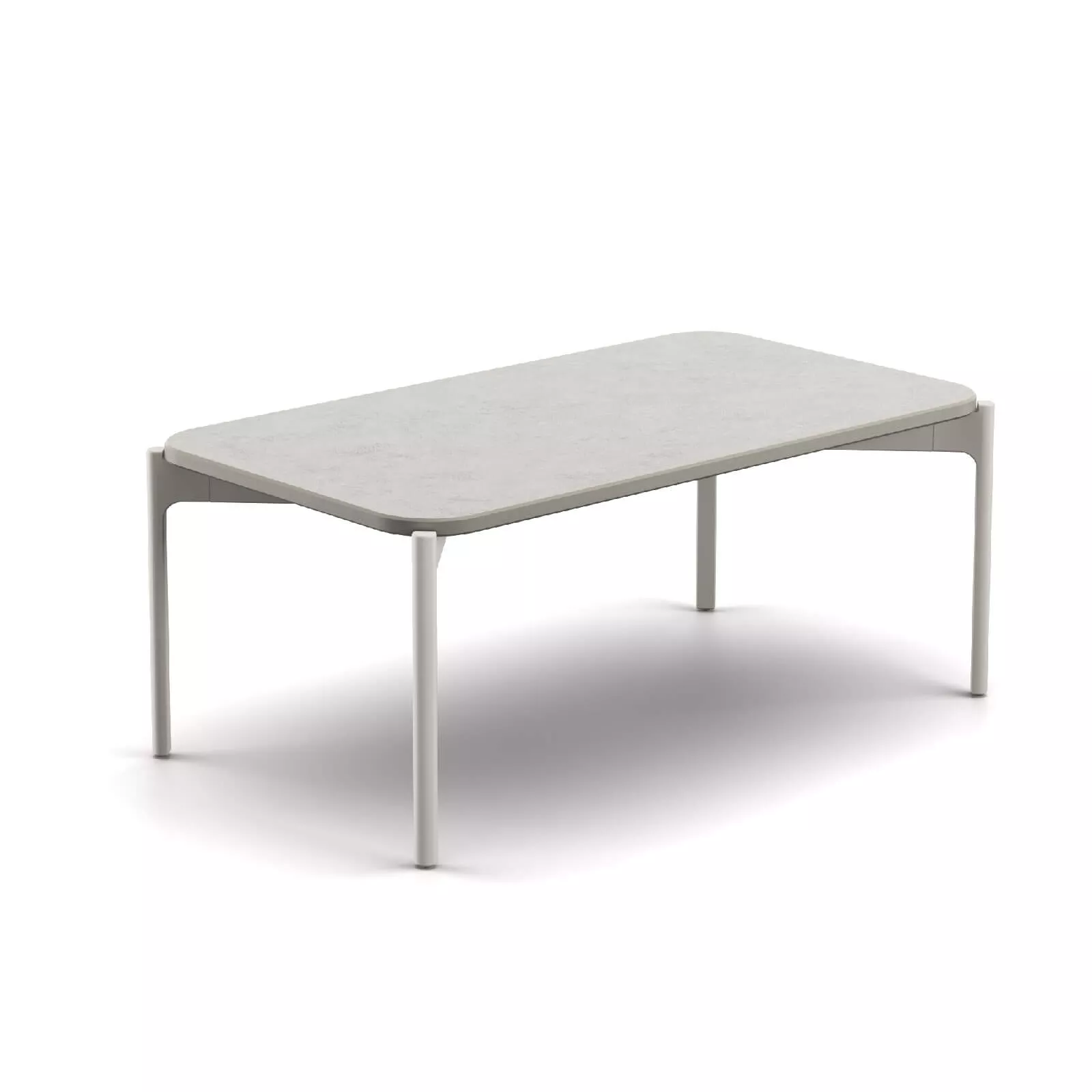 Dedon Izon Kaffeetisch 90x50 cm in hellem Design ohne Hintergrund