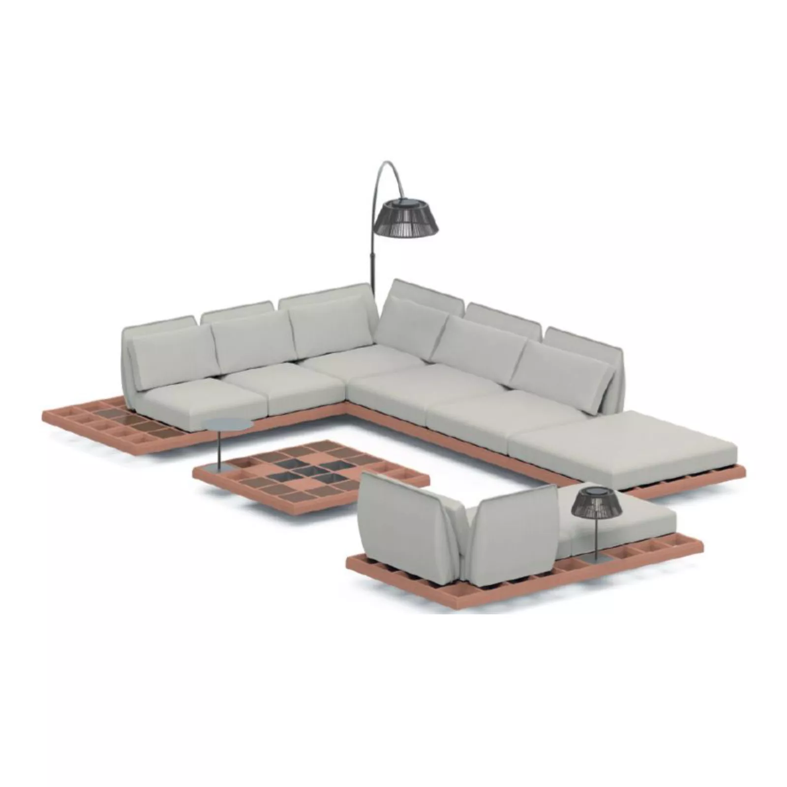 Royal Botania Lounge Set Mozaix 04 Mahagoni inkl. Kissenset Kategorie B