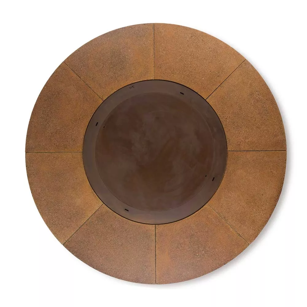 AK47 Ercole Beton Brown Stahl Feuerstelle Large 250 cm ohne Hintergrund