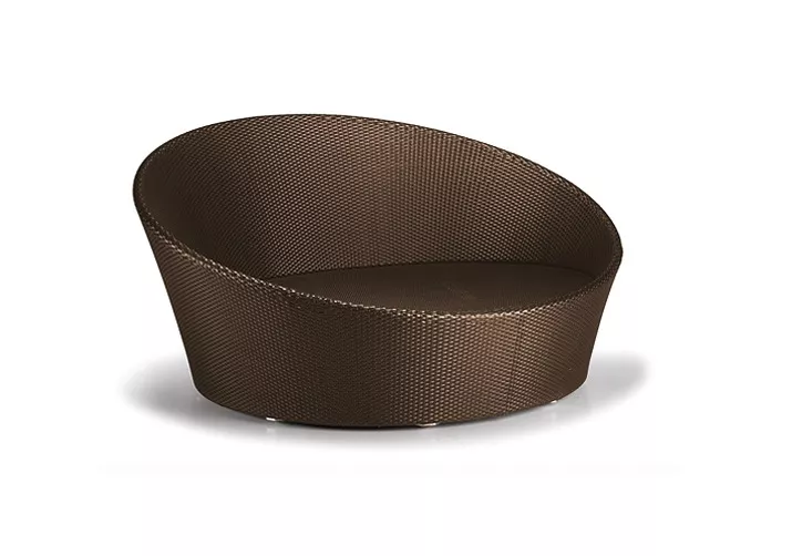 Dedon Orbit Sofainsel in braun ohne Hintergrund