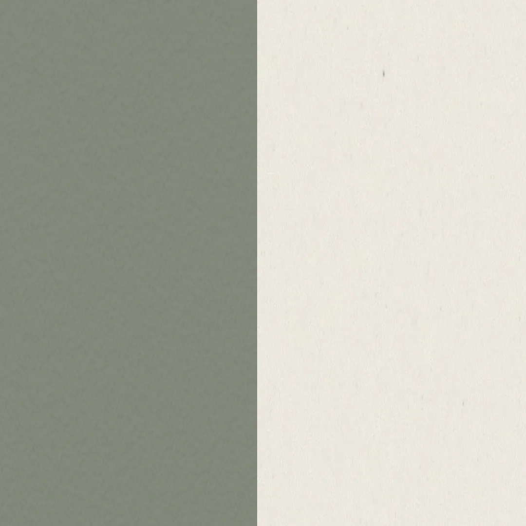 Aluminium beschichtet Sage / Keramik Weiß