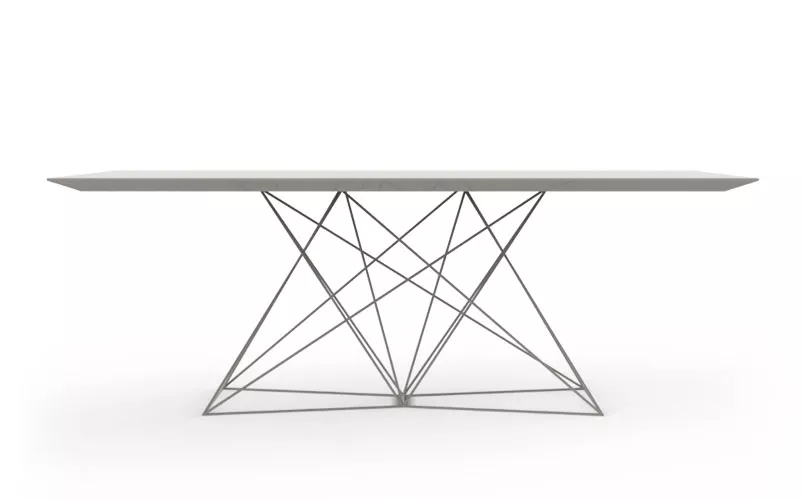 Vondom Faz Gartentisch mit Edelstahlgestell, lackiert