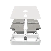 Rollensockelrahmen M4, 180kg weiss inkl. Gewichte-Set & Decorplatte grauweiss