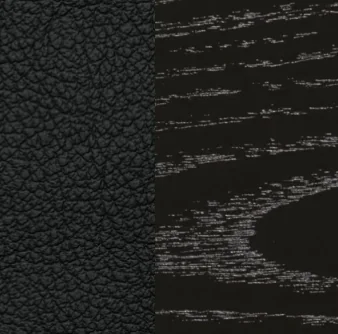 Vollnarbiges Leder Schwarz F04 & Holzausführung Schwarz