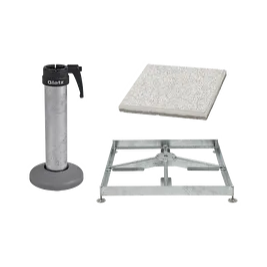 Sockelrahmen M4, 120kg inkl. Platten-Set 4 x Beton & 4 Granitoptik & Standrohr
