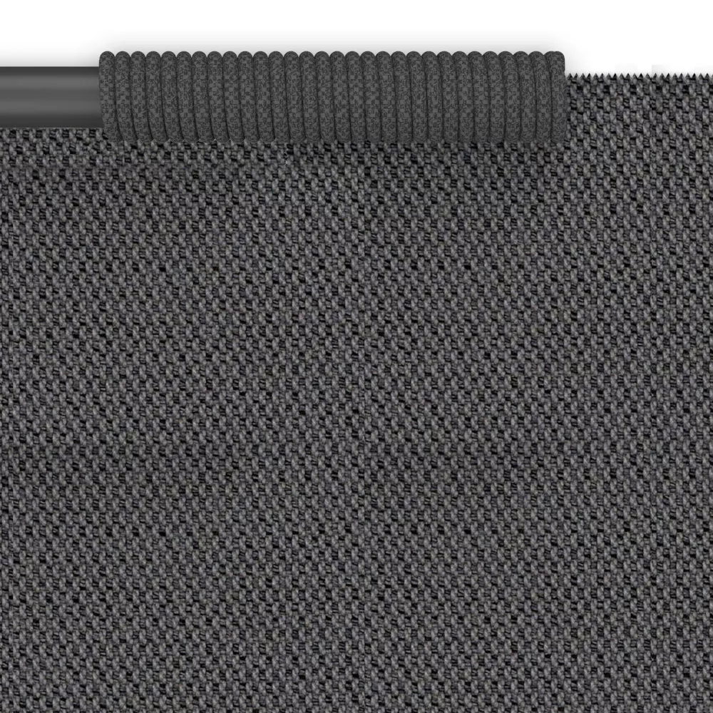 Kordelgeflecht Dunkelgrau - Sitzkissen Dunkelgrau