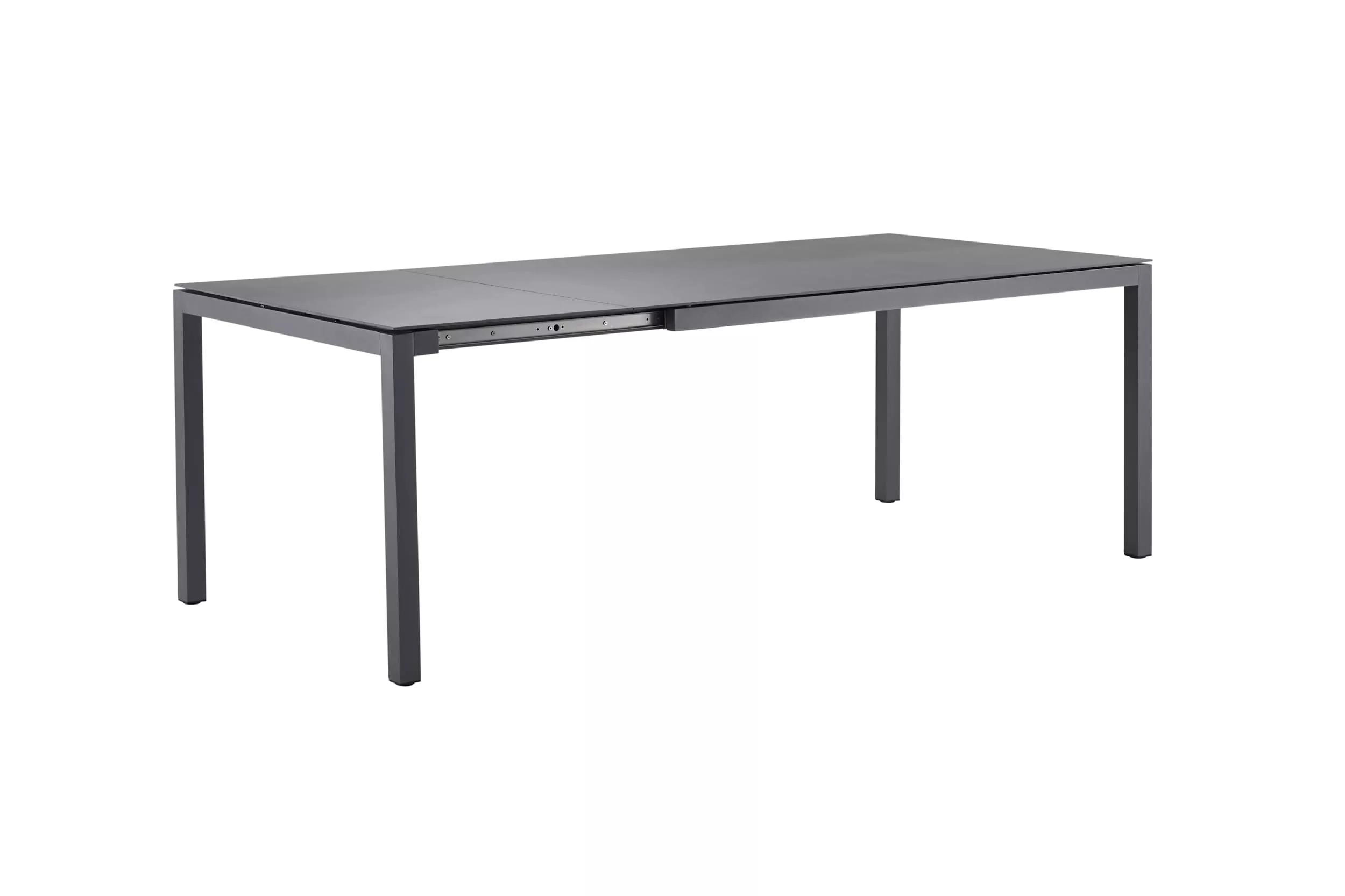 Solpuri Classic Ausziehtisch aus Aluminium in Anthracite mit Keramik Tischplatte im Studio ohne Hintergrund