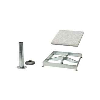 Sockelrahmen M4, 180kg inkl. Standrohr M4, P+ feuerverzinkt & Platten-Set 8 x B