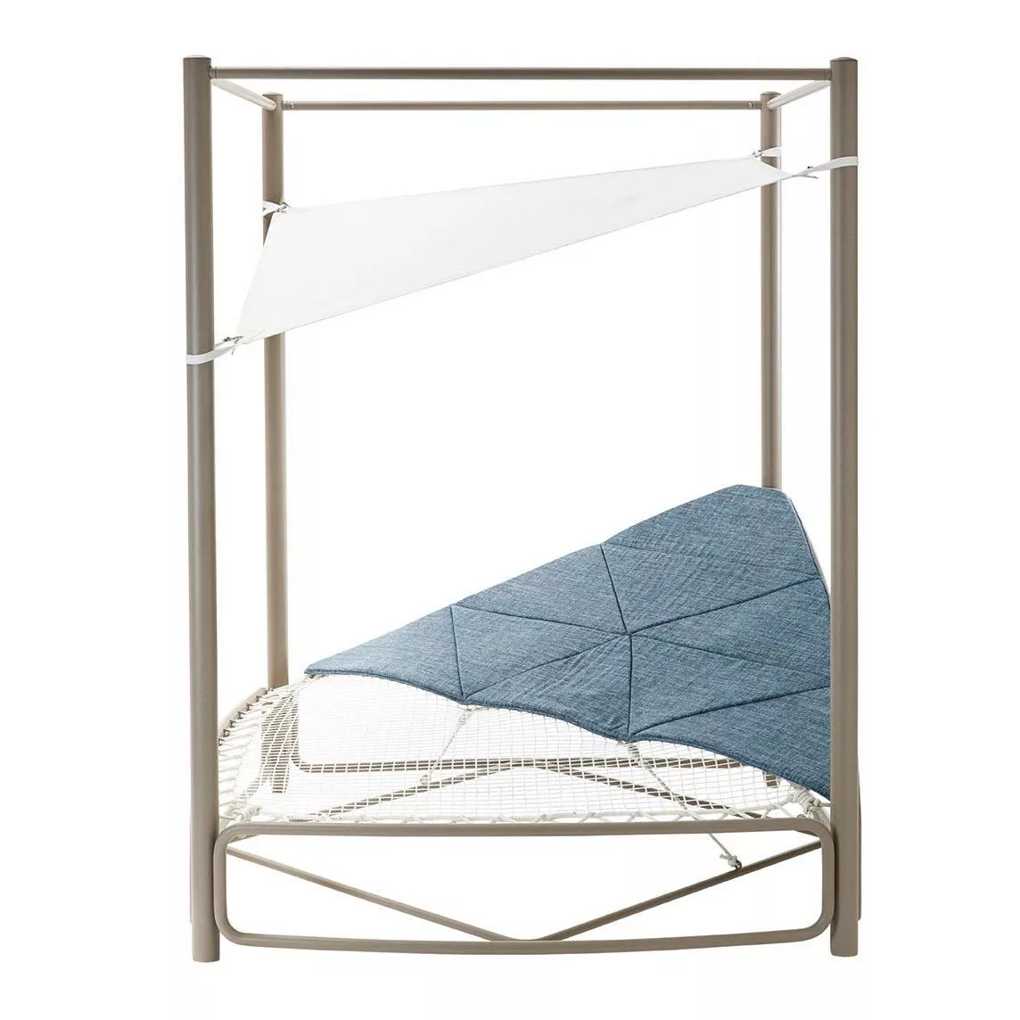 Roberti Atollo Lounge Daybed mit Himmel-Sonnenschutz 200 × 200 cm