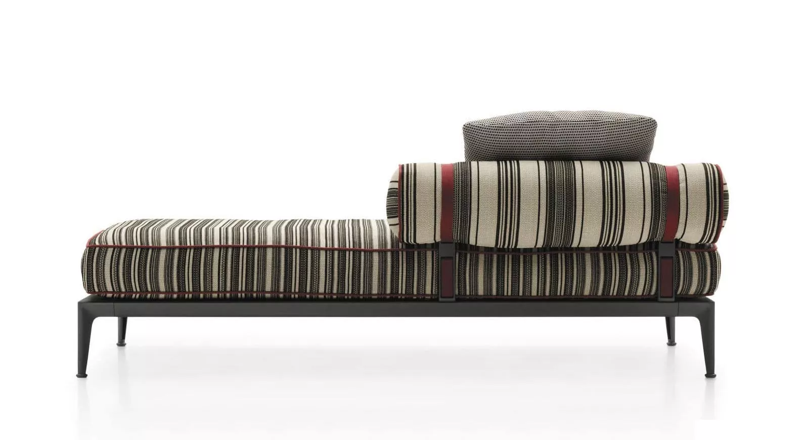 B&B Italia Ribes Loungemodul mit Kissenrolle 95 cm Bank links 190 cm ohne Hintergrund