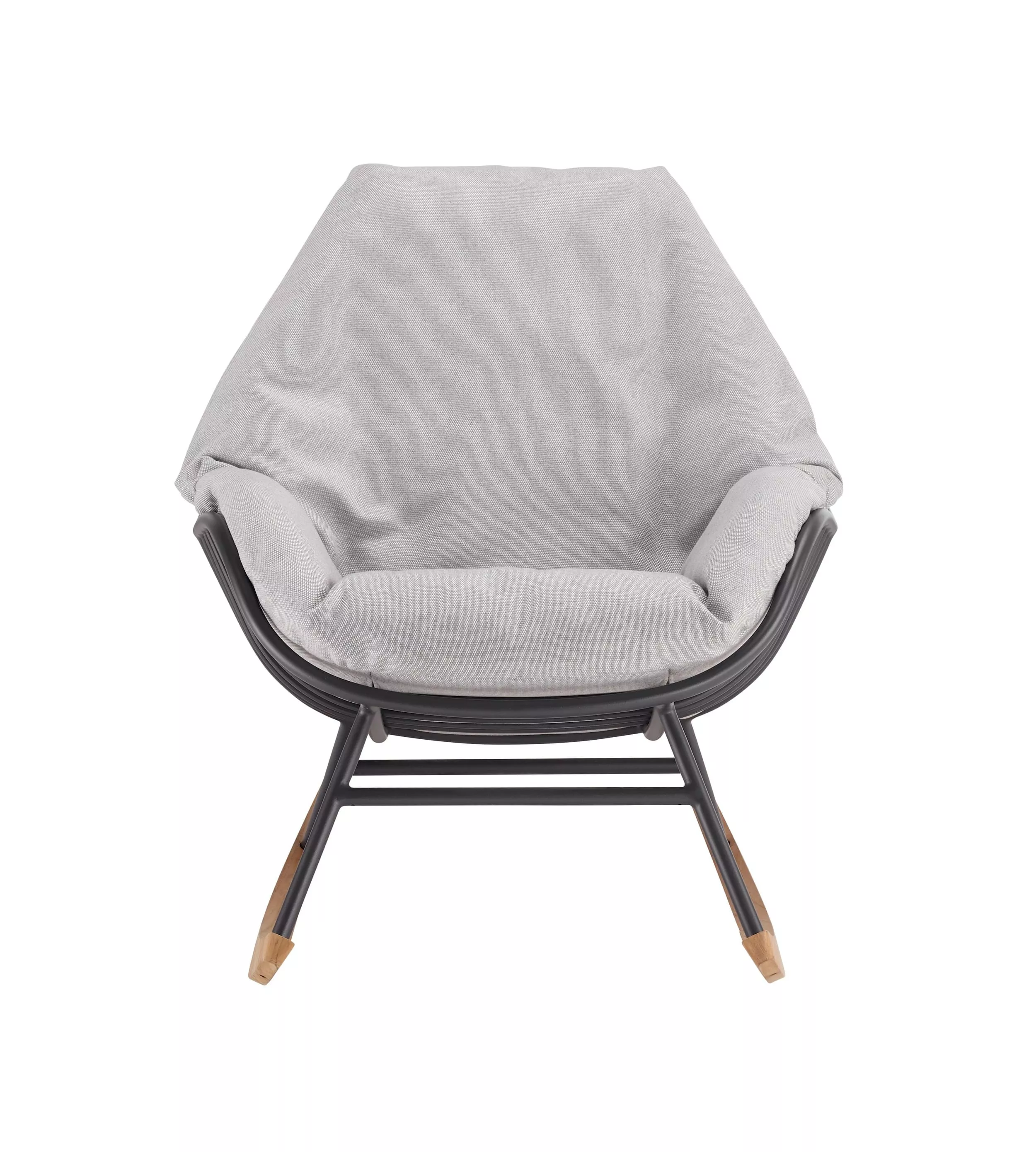 Solpuri Chill Schaukelstuhl in Anthracite ohne Hintergrund frontalansicht