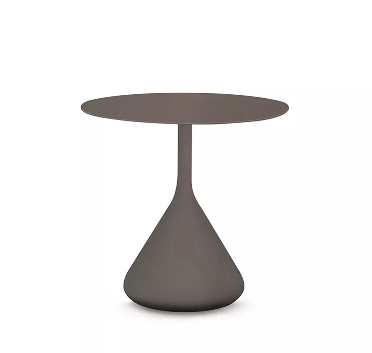 Dedon Satellite Esstisch rund 40 cm in braun ohne Hintergrund