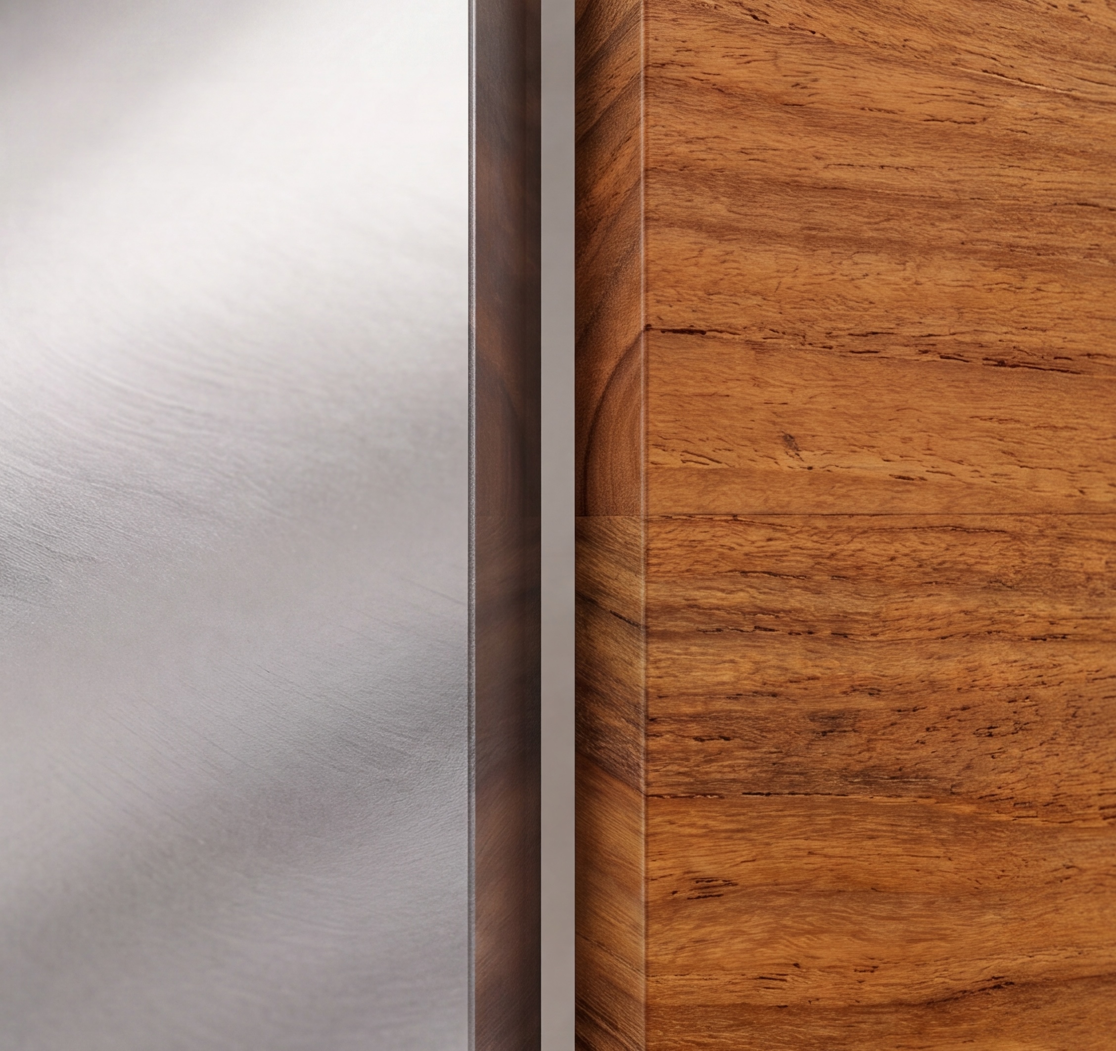 Edelstahl poliert/Teak
