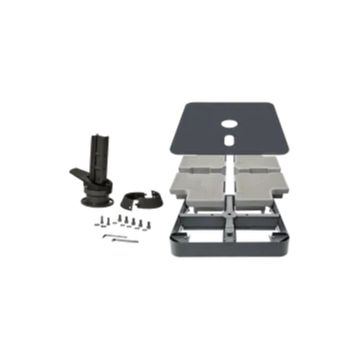 Rollensockelrahmen M4, 180kg anthrazit inkl. Gewichte-Set, Decorplatte anthrazit & Drehfuss M4