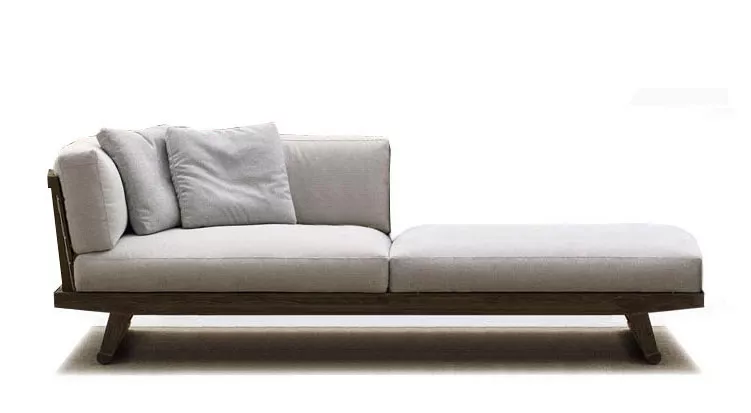 B&B Italia Gio Gartensofa Eckmodul 233 cm links in weiß ohne Hintergrund