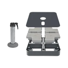 Rollensockelrahmen M4, 90/120kg anthrazit inkl. Gewichte-Set, Decorplatte anthrazit & Standrohr M4