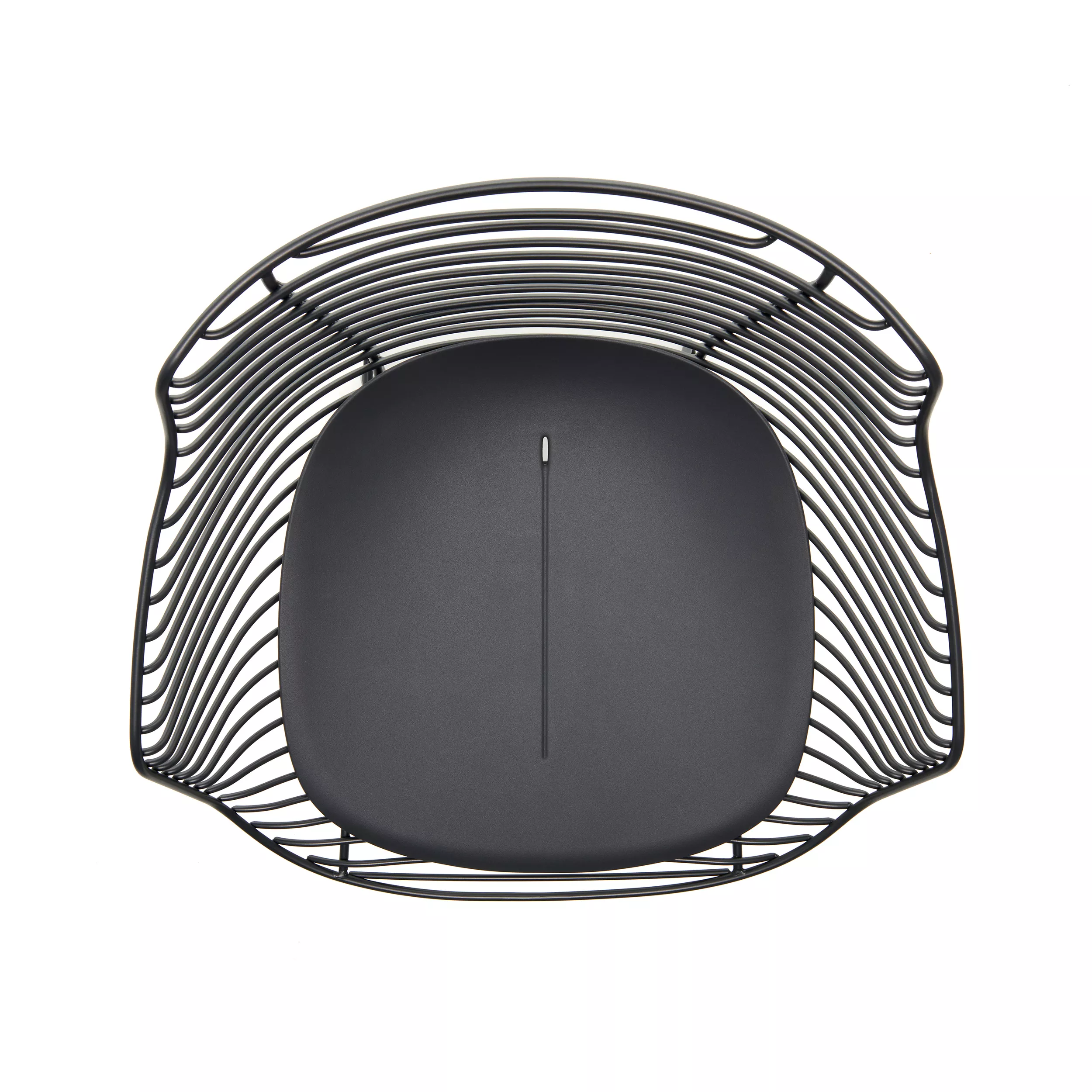 MDF Italia Flow Filo Stuhl in Schwarz von oben fotografiert ohne Hintergrund