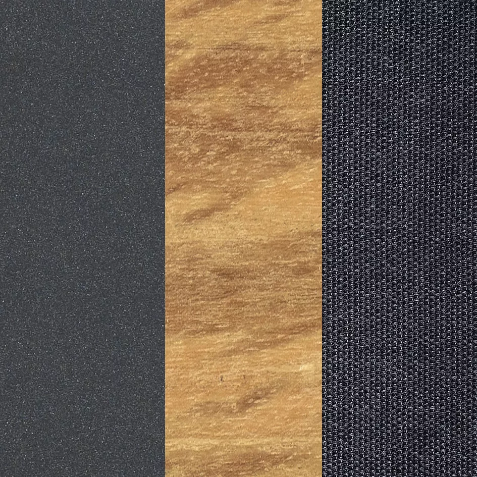 Alu anthracite / softex coal - Teak Armlehne