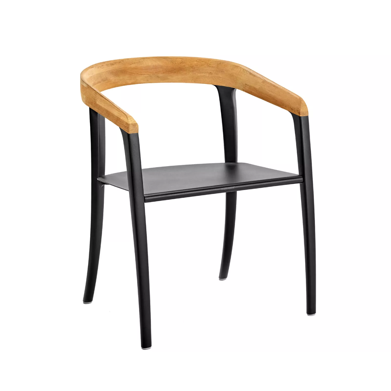 Royal Botania Armlehnstuhl Jive aus Aluminium mit Rückenlehne aus Teakholz