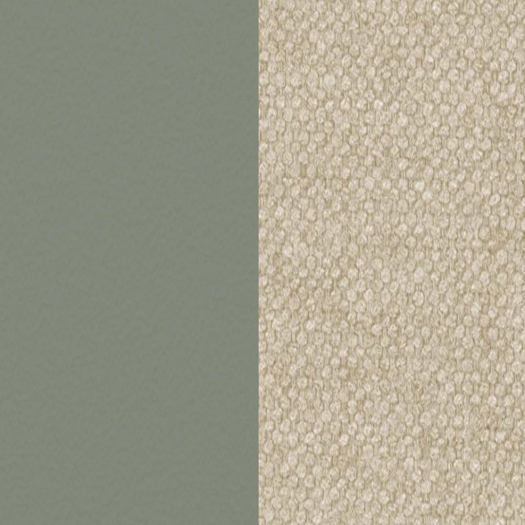 Aluminium beschichtet Sage / Textile Beige Canvas