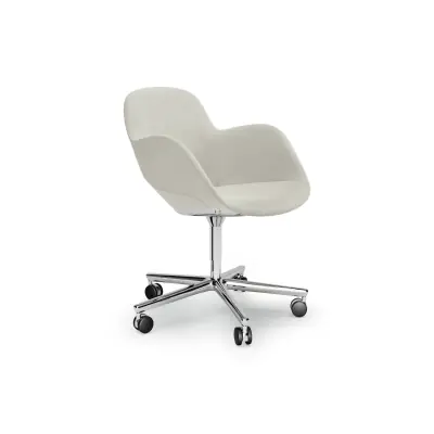 Walter Knoll Sheru chaise pivotante • sur roulettes • avec accoudoirs