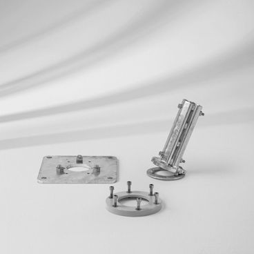 Glatz Aufstellscharnier M8 mit C-Profil M8, verlängert ( 5 - 25 cm), Stahl verzinkt