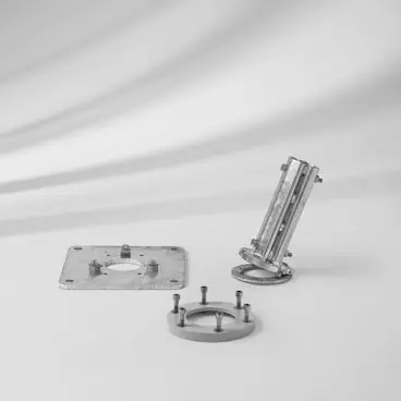 Glatz charnière de relevage M8 avec profilé en C M8, rallongée (5 - 25 cm), acier galvanisé