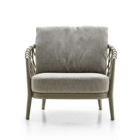B&B Italia Erica Loungesessel 80 cm in Grau auf weißem Hintergrund