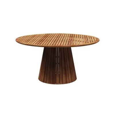 Table de repas Whirl de Gloster avec plateau en teck (à lattes), Ø 150 cm