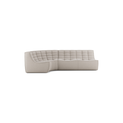 Ethnicraft N701 Modular Sofa Set | 2-Sitzer + Eckmodul rund