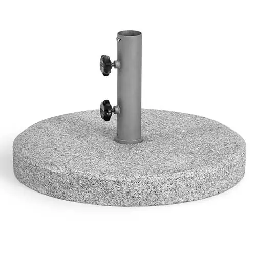 Weishäupl Schirmständer aus Granit, 35 kg, rund