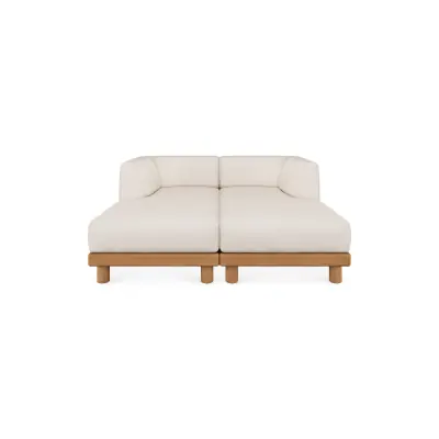 Ethnicraft MONOCLE ensemble de canapés modulaire outdoor | 2 daybeds