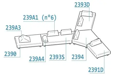 Varaschin Bento Loungesofa • Loungegruppe 630 × 540 cm 