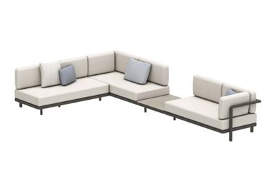 Royal Botania Red Label • Alura Lounge Ecksofa 11 mit Ablagefläche • 410 × 245 cm