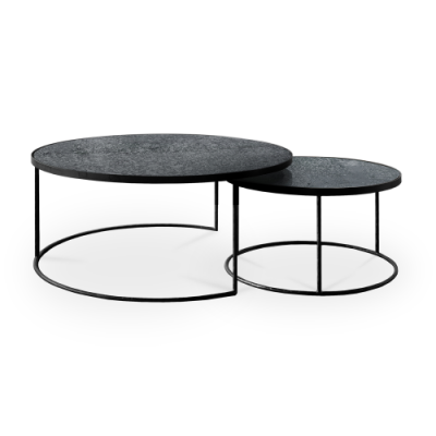 Ethnicraft NESTING Couchtisch | rund - 2er Set 