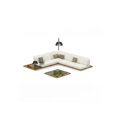 Royal Botania Mozaix Set 01 • Teakholz • inklusive Kissenset
