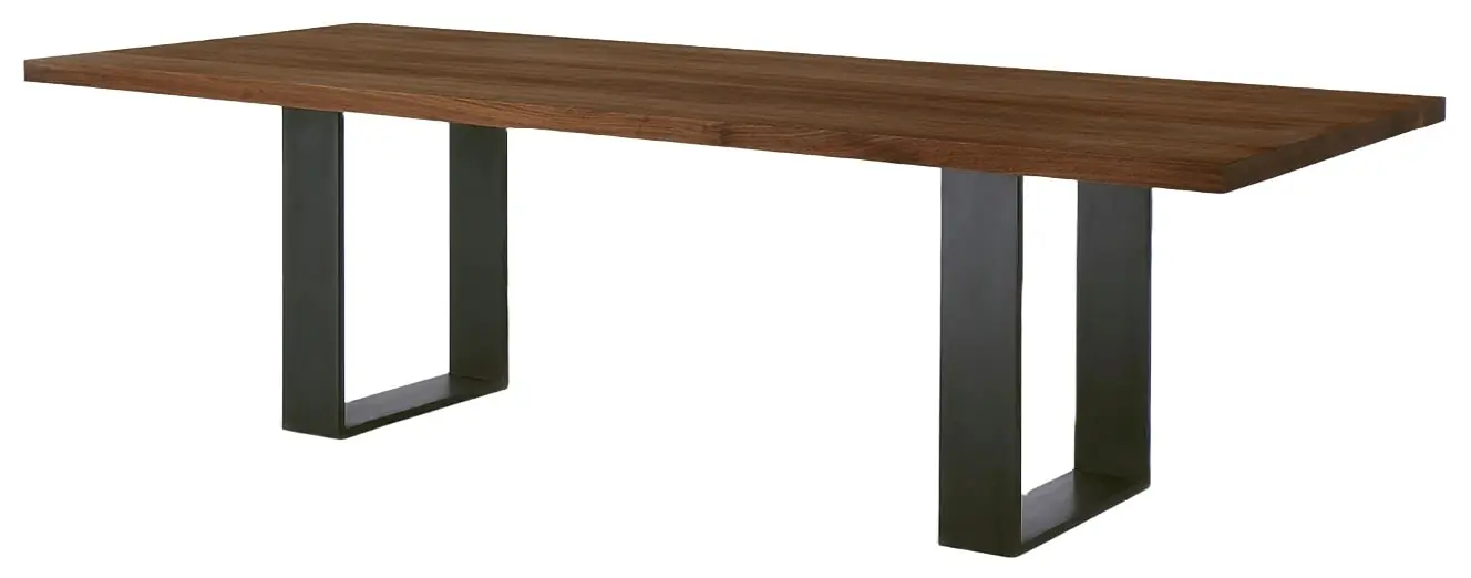 RIVA1920 Newton Squared table en bois massif • piètement en fer • différentes tailles